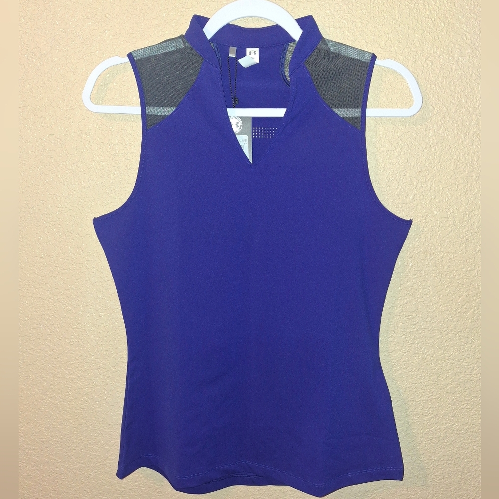 Under armour Heat Gear Small Women's Blue Sleeveless Top Nwt